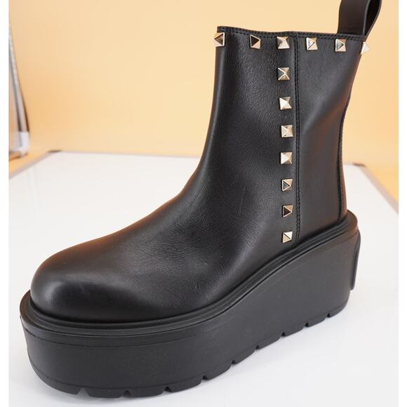 Valentino Uniqueform VLOGO Platform Chelssea Boot SZ 35 Rockstud $1190 NIB - Picture 8 of 9